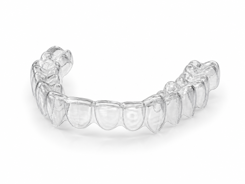 Clear aligner tray representing delivered stage files